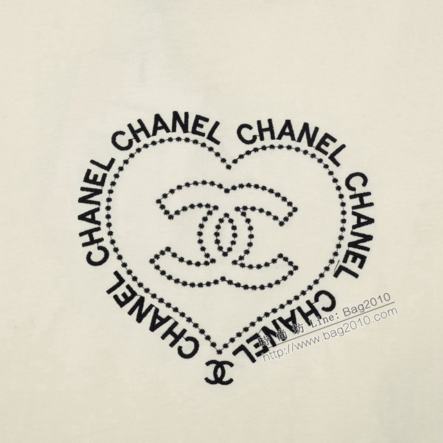Chanel專門店香奈兒2023SS新款刺繡T恤 男女同款 tzy2971